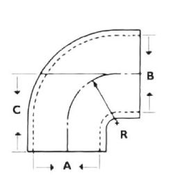 Codos Goma 45º Reductores